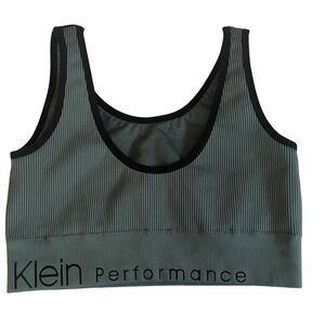 Calvin Klein Performance Womens Ribbed Seamless Sports Bra Sage Green Large
